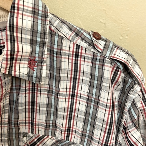 Fyasko Skate Plaid Button Down Shirt size Large - Picture 3 of 8